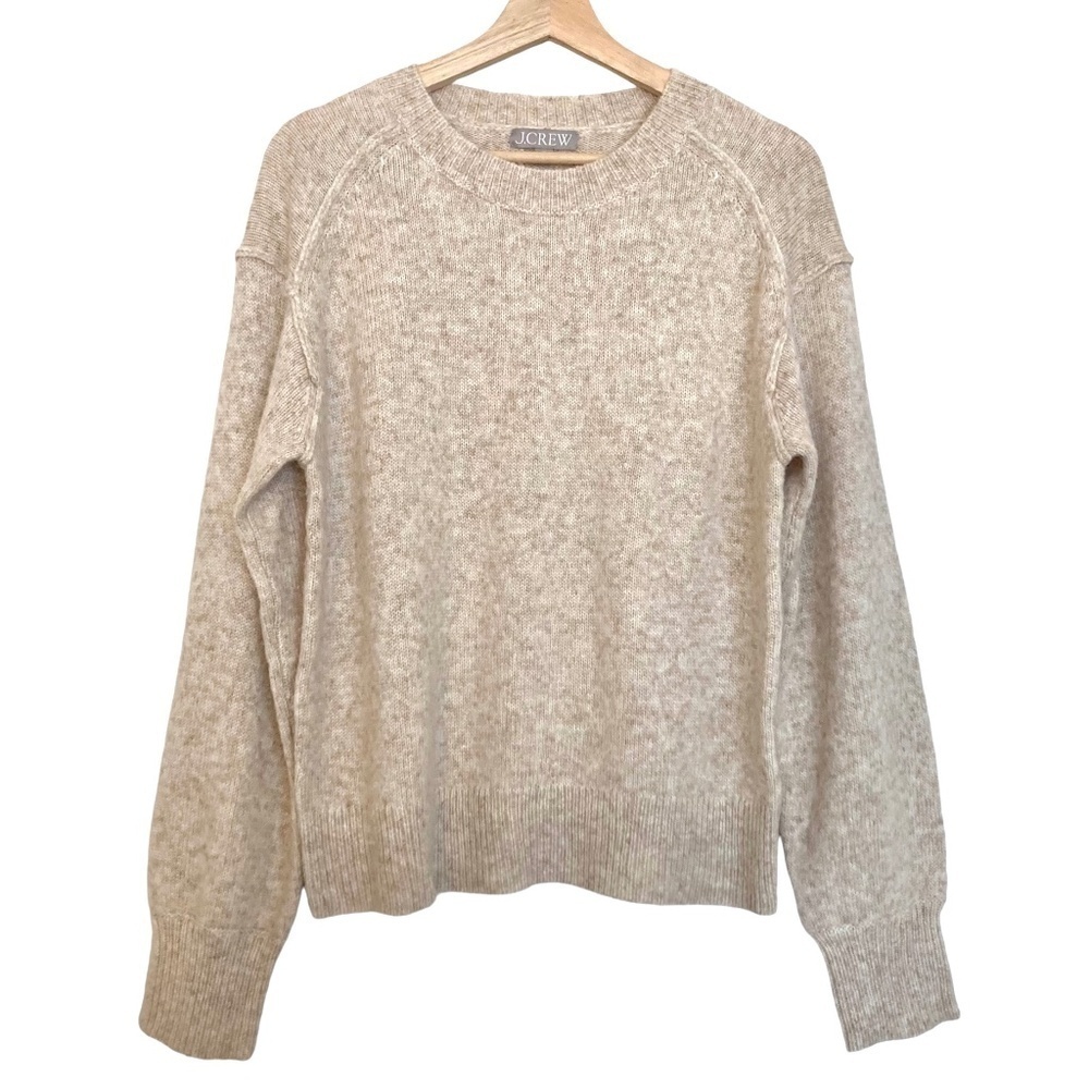 J CREW Alpaca Pullover Sweater M Beige